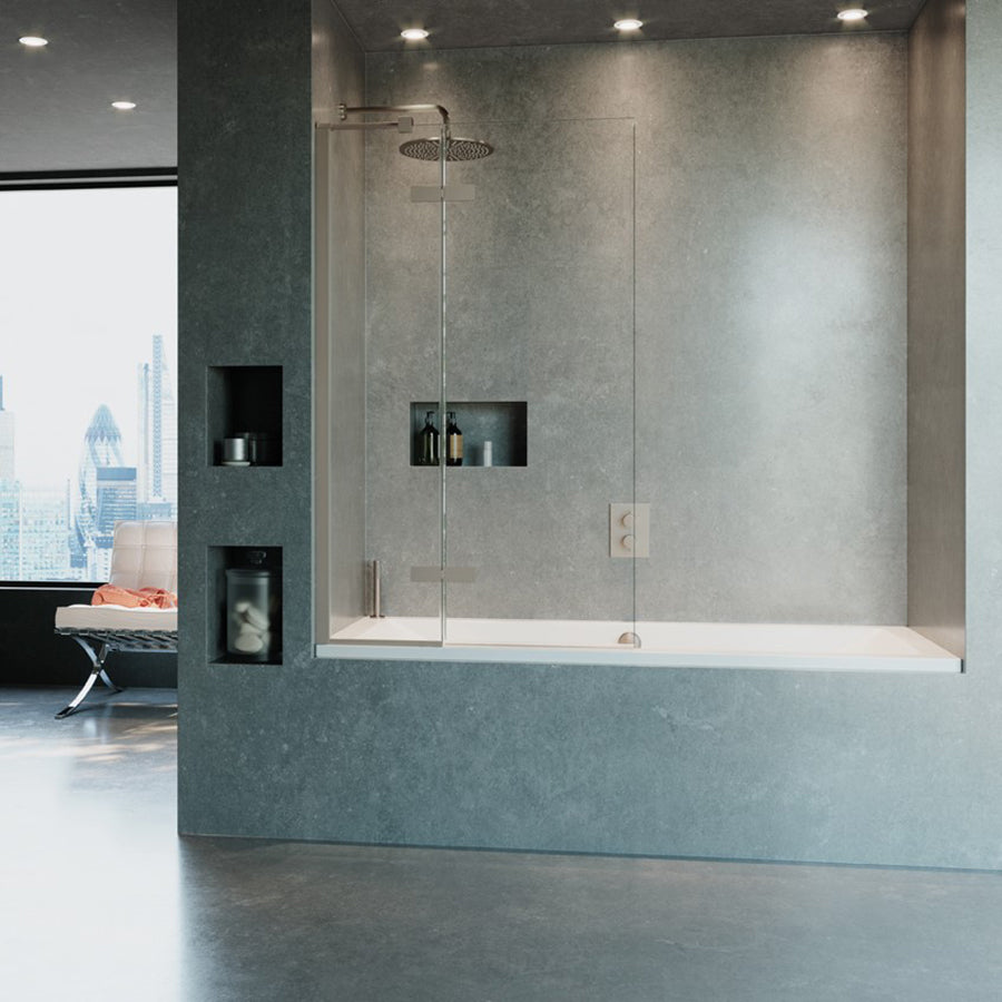 Crosswater Optix 10 90Â° Hinged with Inline Panel