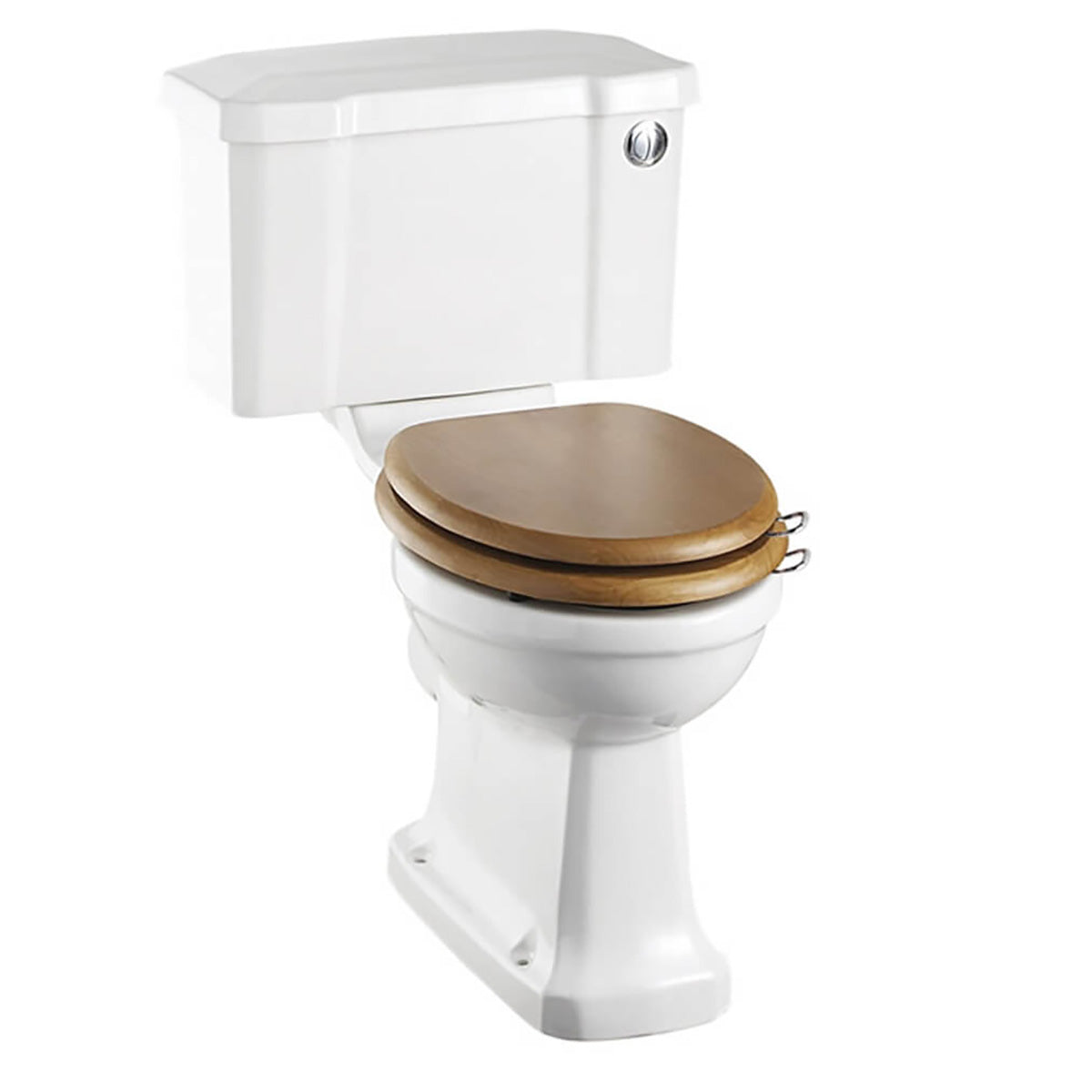 Burlington White Rimless P20 Close Coupled WC Pan And 51cm Front Push Button Cistern
