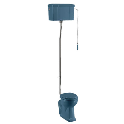 Burlington P2 BLUE Bespoke Standard High Level WC 670mm With Flush Ceramic Cistern