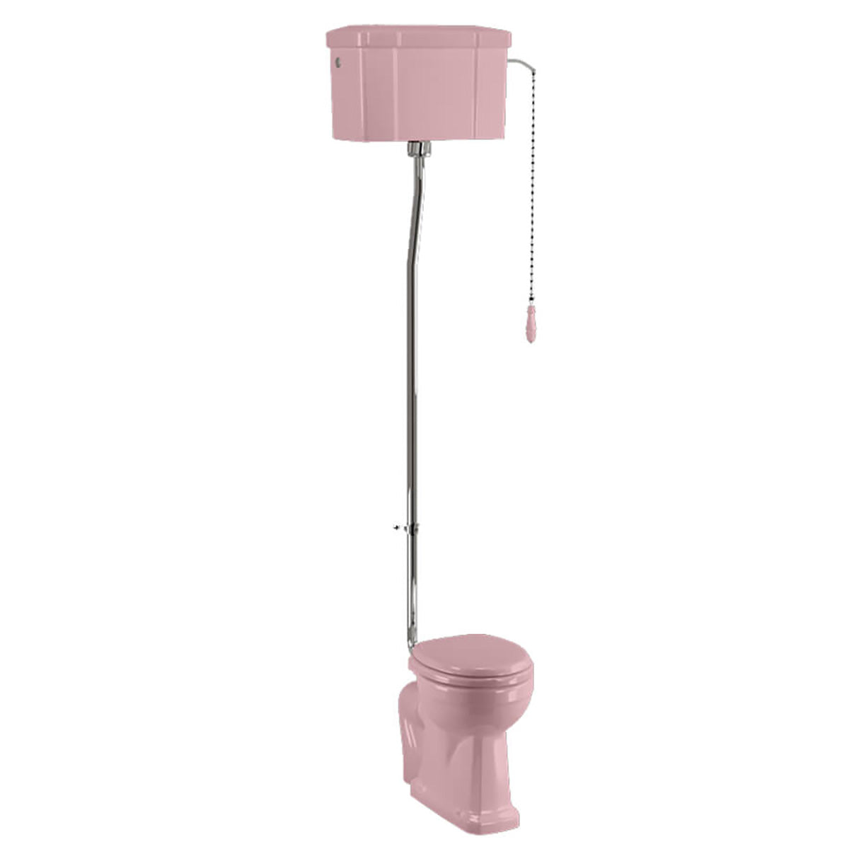 Burlington P2 BLUE Bespoke Standard High Level WC 670mm With Flush Ceramic Cistern