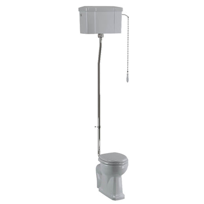 Burlington P2 BLUE Bespoke Standard High Level WC 670mm With Flush Ceramic Cistern