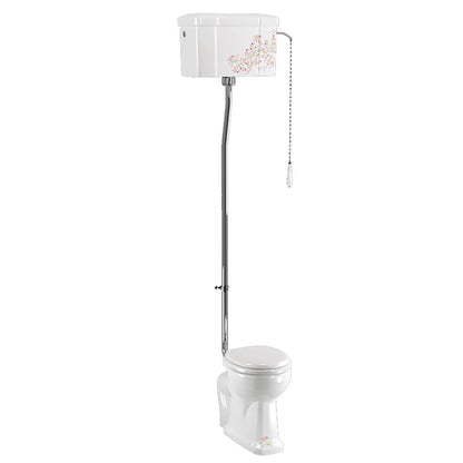 Burlington P2 BLUE Bespoke Standard High Level WC 670mm With Flush Ceramic Cistern