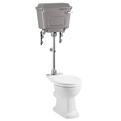 Burlington P5 Standard White WC Pan With Aluminium Cistern And Flush Pipe Kit