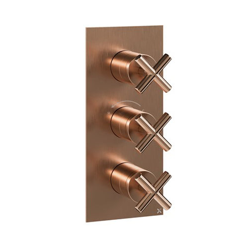 Crosswater MPRO Crosshead 3 Outlet 3 Handle Shower Valve