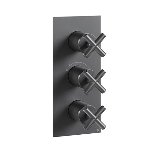 Crosswater MPRO Crosshead 3 Outlet 3 Handle Shower Valve