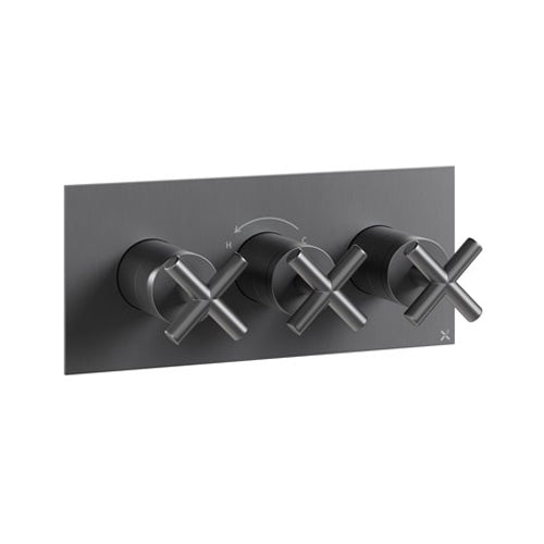 Crosswater MPRO Crosshead 3 Outlet 3 Handle Shower Valve