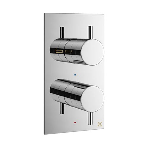 Crosswater MPRO 2 Outlet 2 Handle Concealed Thermostatic Bath Shower Valve