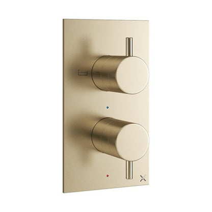 Crosswater MPRO 2 Outlet 2 Handle Concealed Thermostatic Bath Shower Valve