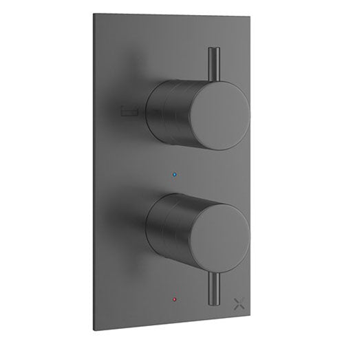 Crosswater MPRO 2 Outlet 2 Handle Concealed Thermostatic Bath Shower Valve
