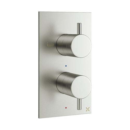 Crosswater MPRO 2 Outlet 2 Handle Concealed Thermostatic Bath Shower Valve