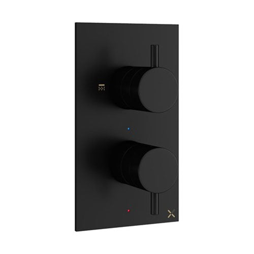 Crosswater MPRO 2 Outlet 2 Handle Concealed Thermostatic Shower Valve