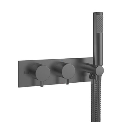 Crosswater MPRO 2 Outlet 2 Handle Concealed Thermostatic Bath Valve & Handset