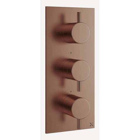 Crosswater MPRO 2 Outlet 3 Handle Concealed Thermostatic Shower Valve Portrait