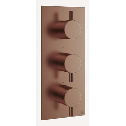 Crosswater MPRO 2 Outlet 3 Handle Concealed Thermostatic Shower Valve Portrait