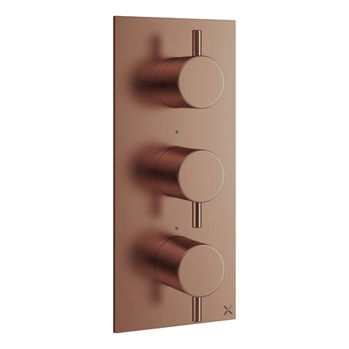 Crosswater MPRO 2 Outlet 3 Handle Concealed Thermostatic Shower Valve