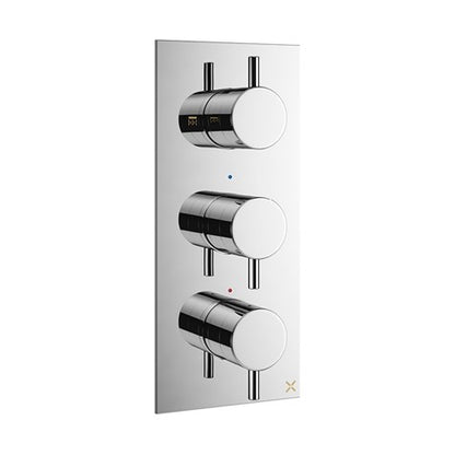 Crosswater MPRO 2 Outlet 3 Handle Concealed Thermostatic Shower Valve Portrait