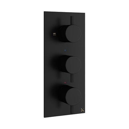 Crosswater MPRO 2 Outlet 3 Handle Concealed Thermostatic Shower Valve
