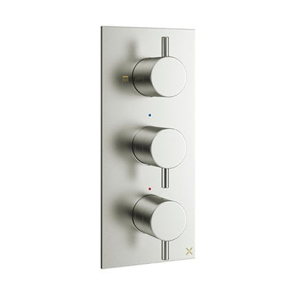 Crosswater MPRO 2 Outlet 3 Handle Concealed Thermostatic Shower Valve