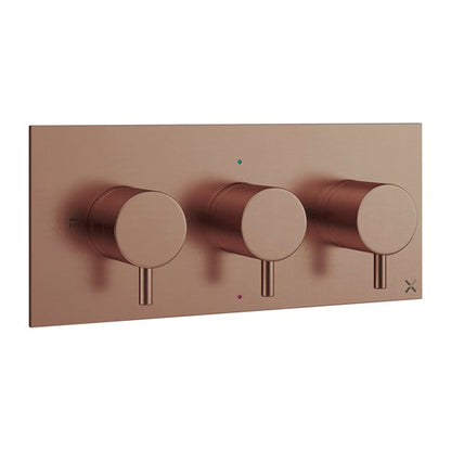 Crosswater MPRO 2 Outlet 3 Handle Concealed Thermostatic Shower Valve