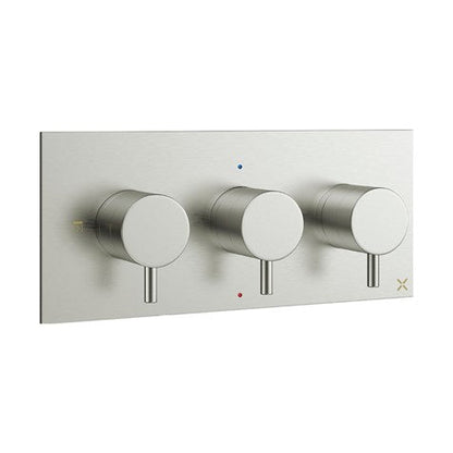 Crosswater MPRO 2 Outlet 3 Handle Concealed Thermostatic Shower Valve Landscape