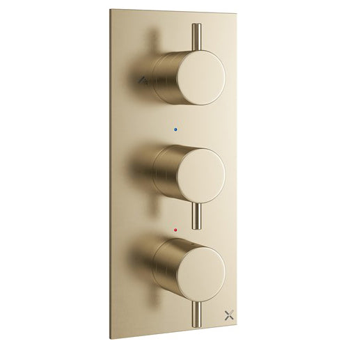 Crosswater MPRO 3 Outlet 3 Handle Concealed Thermostatic Shower Valve