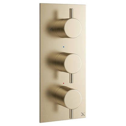 Crosswater MPRO 3 Outlet 3 Handle Concealed Thermostatic Shower Valve