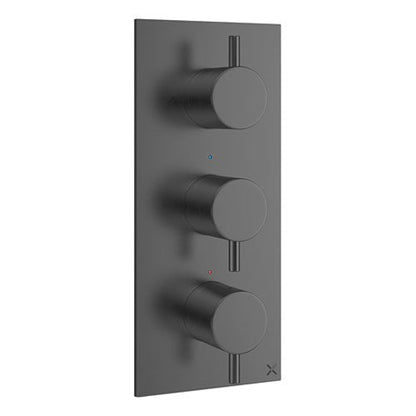 Crosswater MPRO 3 Outlet 3 Handle Concealed Thermostatic Shower Valve