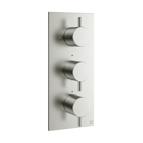 Crosswater MPRO 3 Outlet 3 Handle Concealed Thermostatic Shower Valve