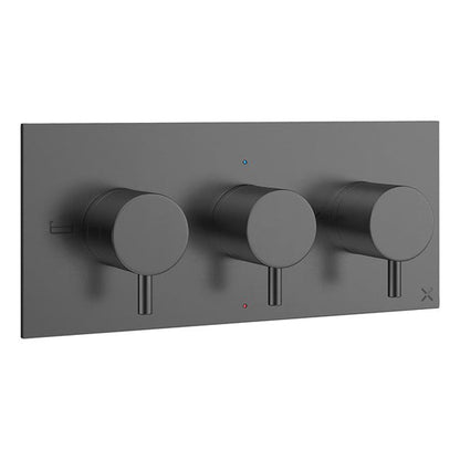 Crosswater MPRO 3 Outlet 3 Handle Concealed Thermostatic Shower Valve