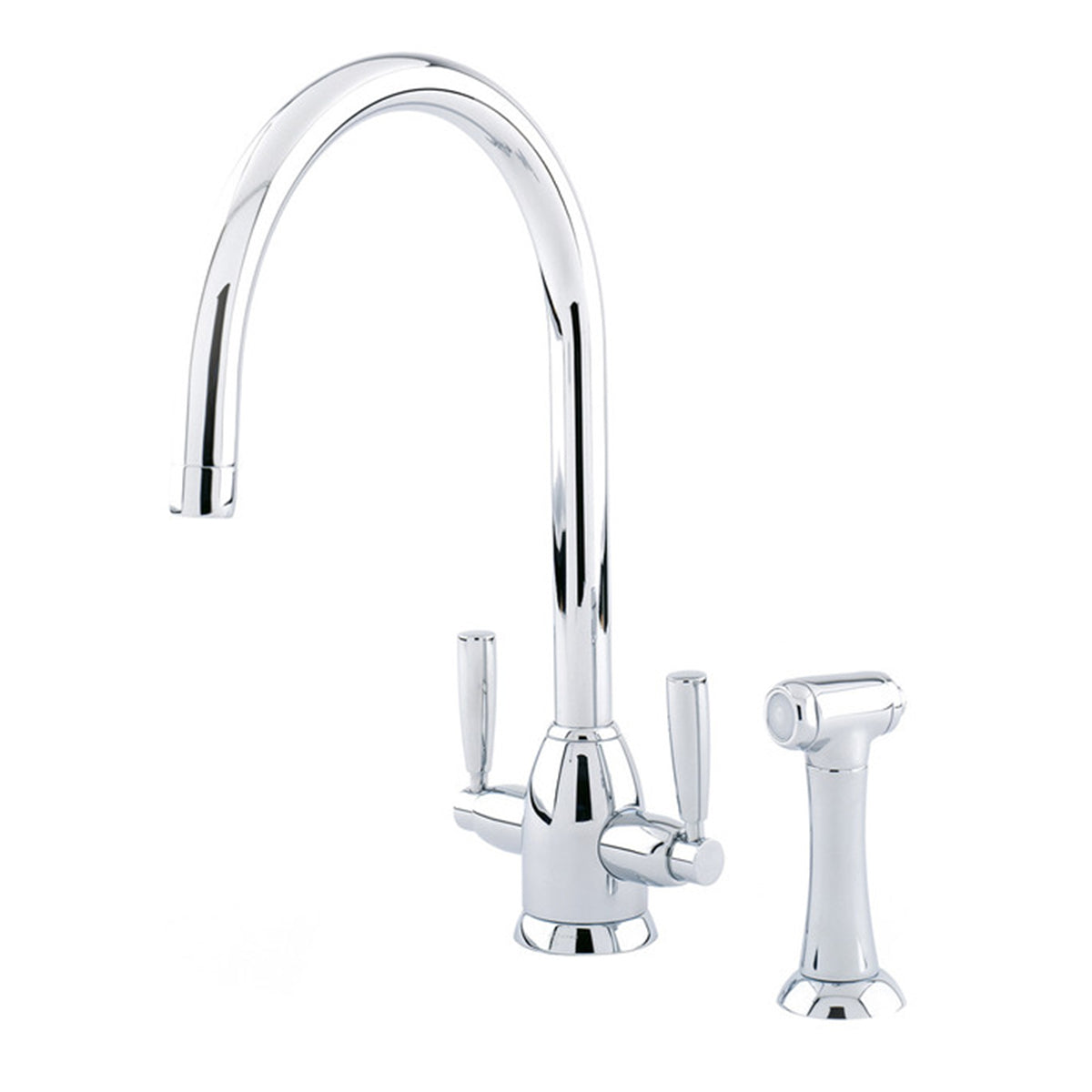 Perrin & Rowe Oberon - C Spout 4866 (with Rinse) Kitchen Tap