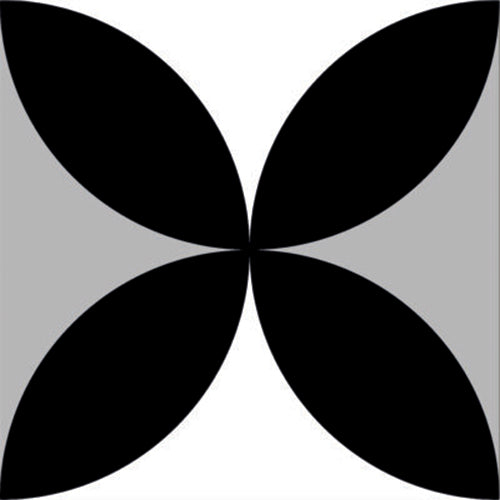 Luxe81 Symphony Petals Black Matt Tile 200x200x9mm RASYM20PBK