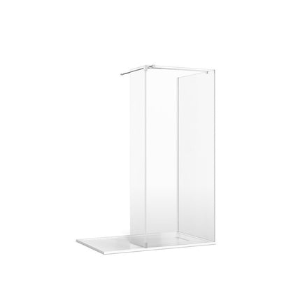 Crosswater Gallery 8 Glass Corner with Fixed Deflector (T Bracing Bar)