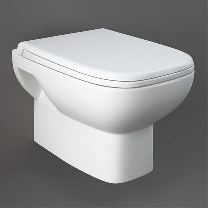 RAK ORG12AWHA Origin 62 Wall Hung WC Pan With Soft Close Seat - 500mm Projection