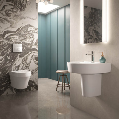 Hudson CPA027 Reed Luna White 360 x 530mm Wall Hung Pan And Soft Close Seat