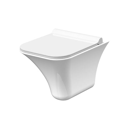 Hudson NCT140 Reed Grace 350 x 475mm Wall Hung Rimless Pan And Soft Close Seat