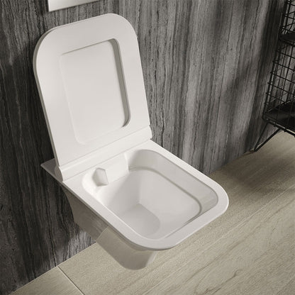 Hudson NCT140 Reed Grace 350 x 475mm Wall Hung Rimless Pan And Soft Close Seat