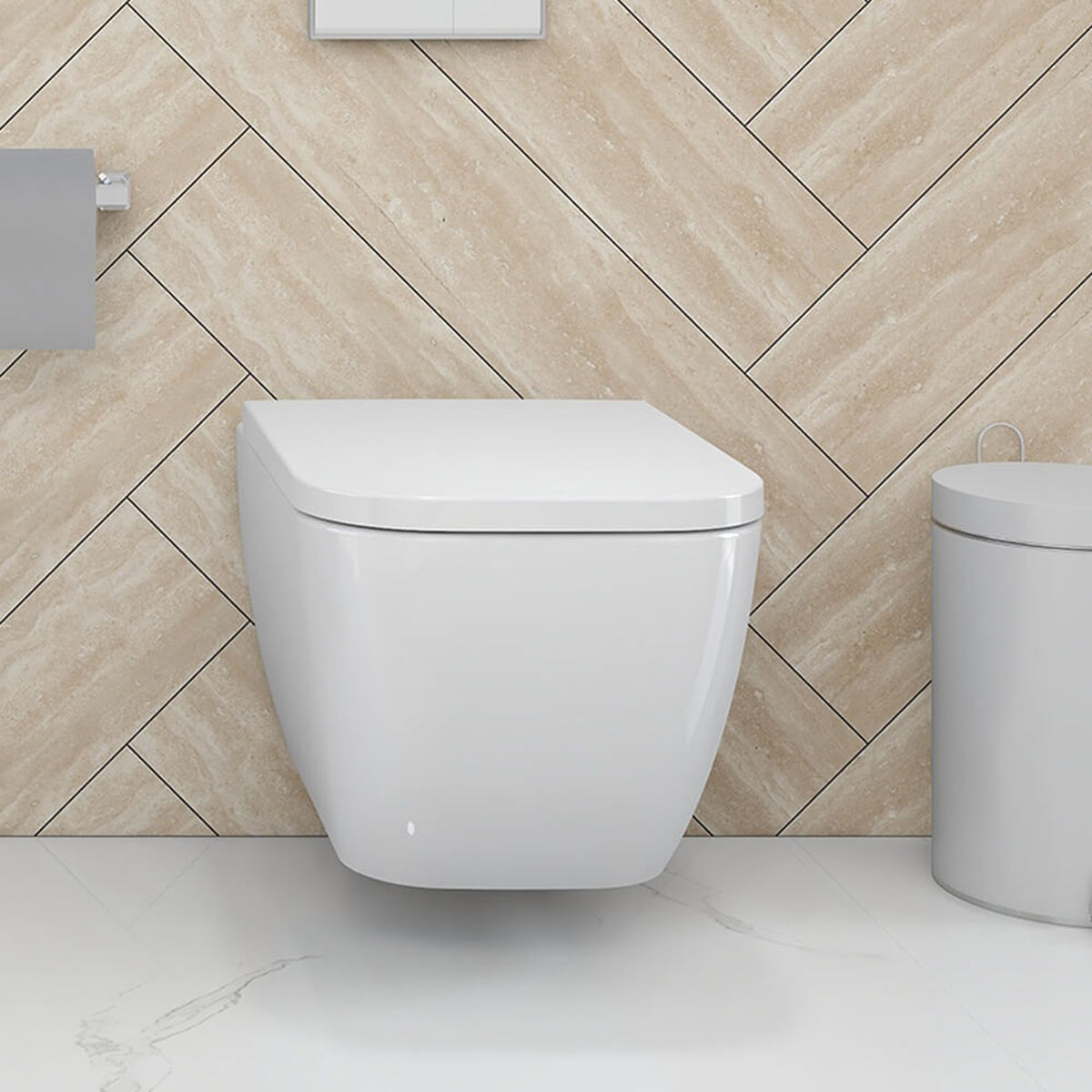 IMEX CH10100 Essence 500mm Wall Hung WC Bowl With Seat