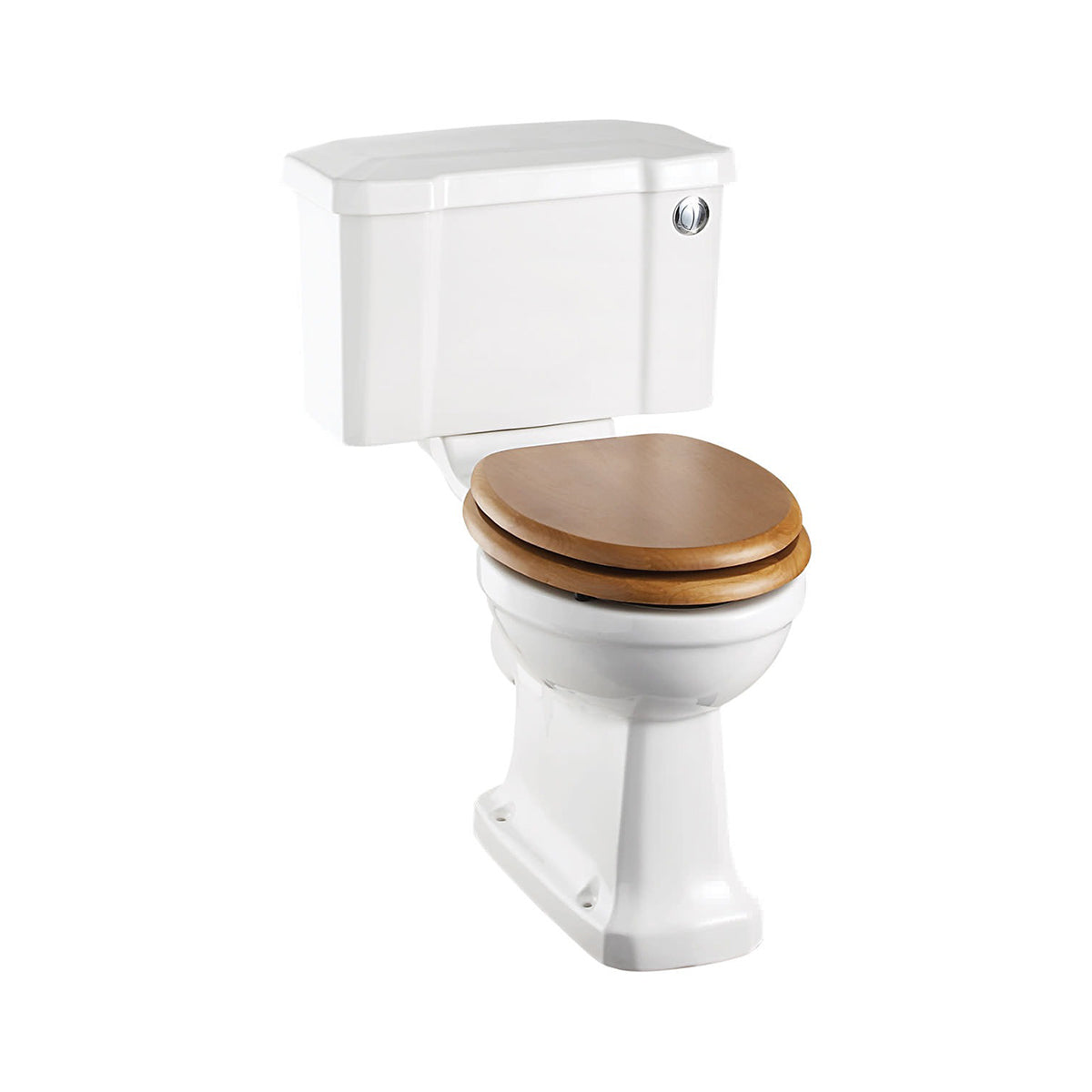 Burlington P20-C1 White Rimless Close Coupled WC Pan and 51cm Cistern With Ceramic Lever â€“ 515 x 720 x 775mm