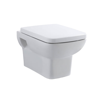 Hudson CPA005 Reed Arlo 350 x 525mm Square Wall Hung Pan White And Soft Close Seat