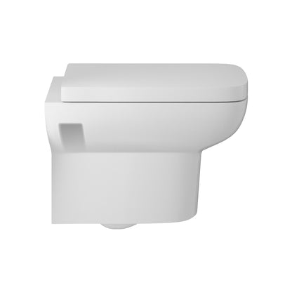 Hudson CPA005 Reed Arlo 350 x 525mm Square Wall Hung Pan White And Soft Close Seat