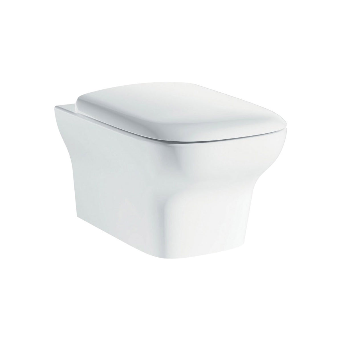IMEX CH10134R Grace Rimless Wall Hung White WC Bowl And Soft Close Seat 500mm