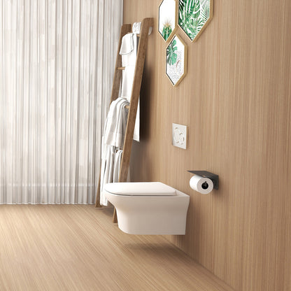 IMEX CH10134R Grace Rimless Wall Hung White WC Bowl And Soft Close Seat 500mm