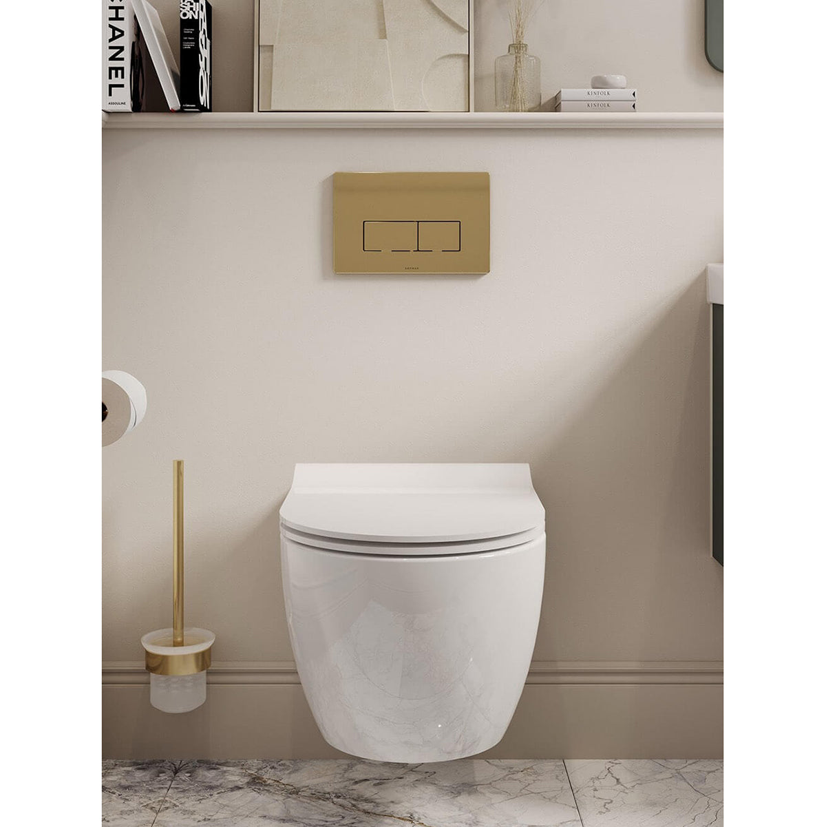 Saneux PR096 Prague Gloss White Wall Mounted WC Pan
