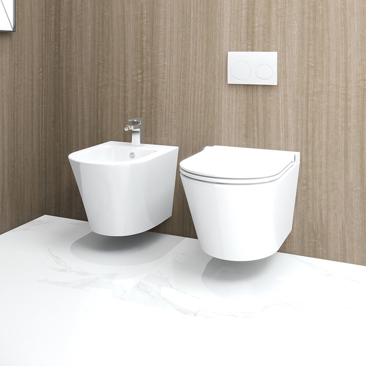 IMEX CH1088AR Arco Rimless Projection Wall Hung WC Pan
