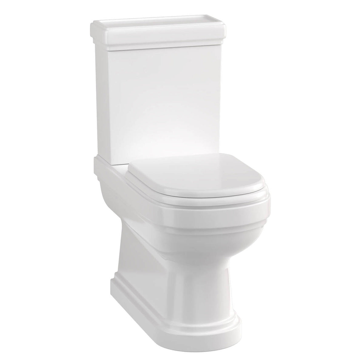 Burlington Riviera RIV10 White Full Back To Wall Close Coupled Pan With Cistern And Seat
