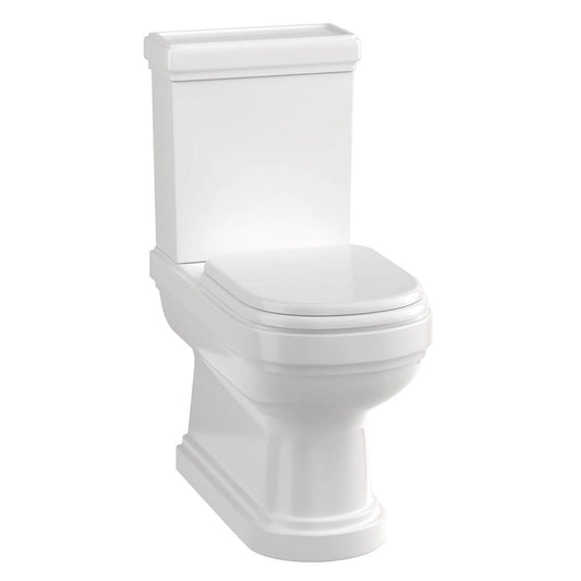 Burlington Riviera RIV10 White Full Back To Wall Close Coupled Pan With Cistern And Seat