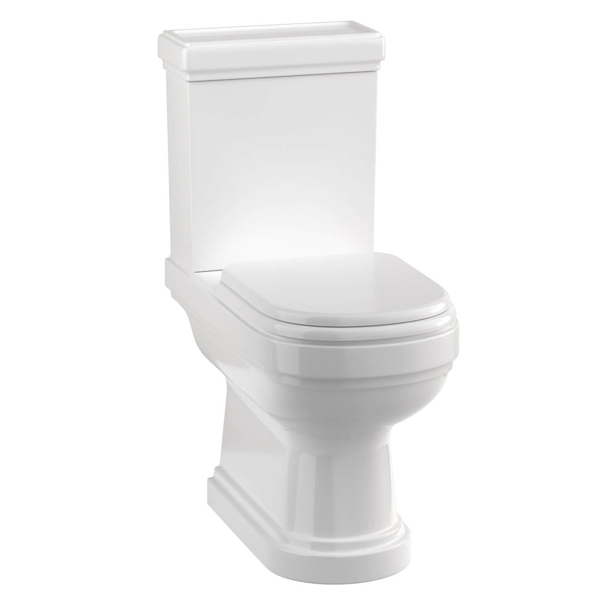 Burlington Riviera RIV9 White Open Back Close Coupled WC With Cistern And Seat