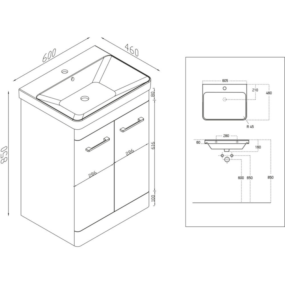 Luxe81 Rossini Vanity Unit