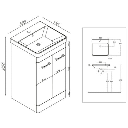 Luxe81 Rossini Vanity Unit