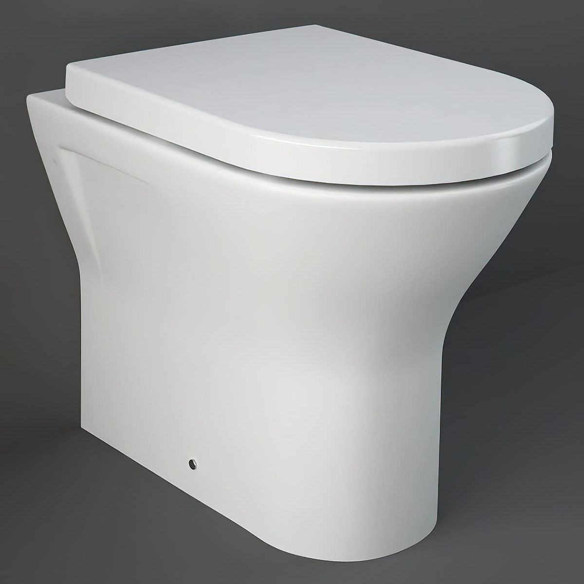 RAK RST19AWHA Resort 400mm High Back To Wall Rimless WC Pan With Soft Close Seat - White